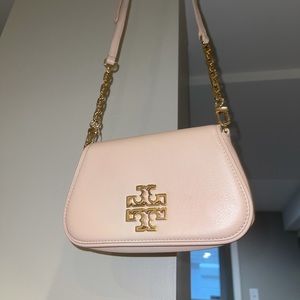 Tory Burch. Small Nude Crossbody Bag.